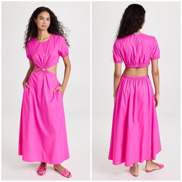 STAUD Dresses & Skirts - NEW Staud Calypso Cutout maxi Dress Bougainvillea Pink sz XL